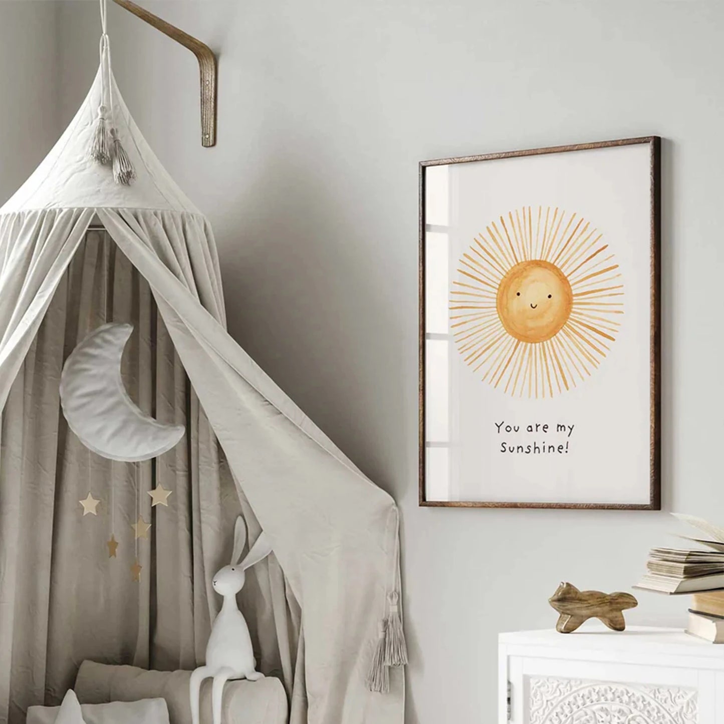 You Are My Sunshine Canvas Wall Art | Kids Room Decor Print
