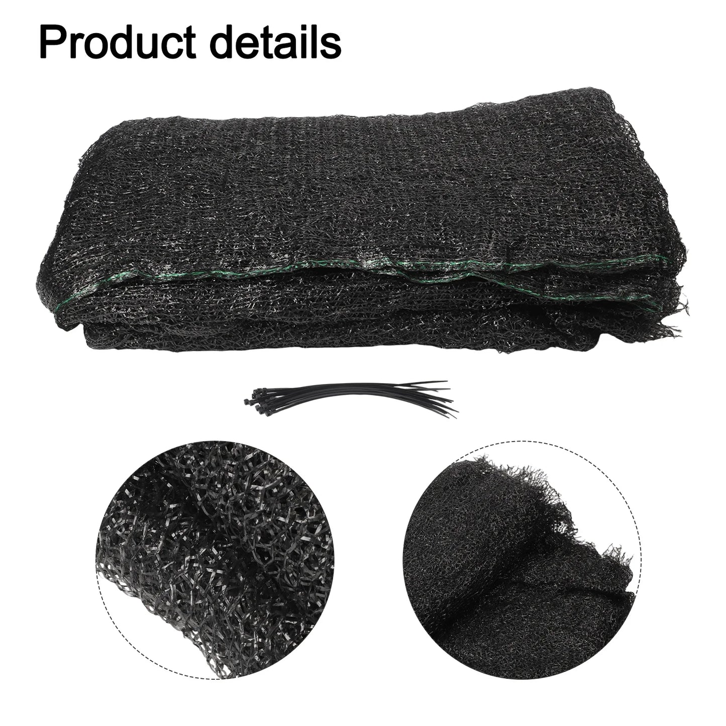 Shade Cloth Grommets Mesh Tarp Black Shading Net Plant Cover Garden