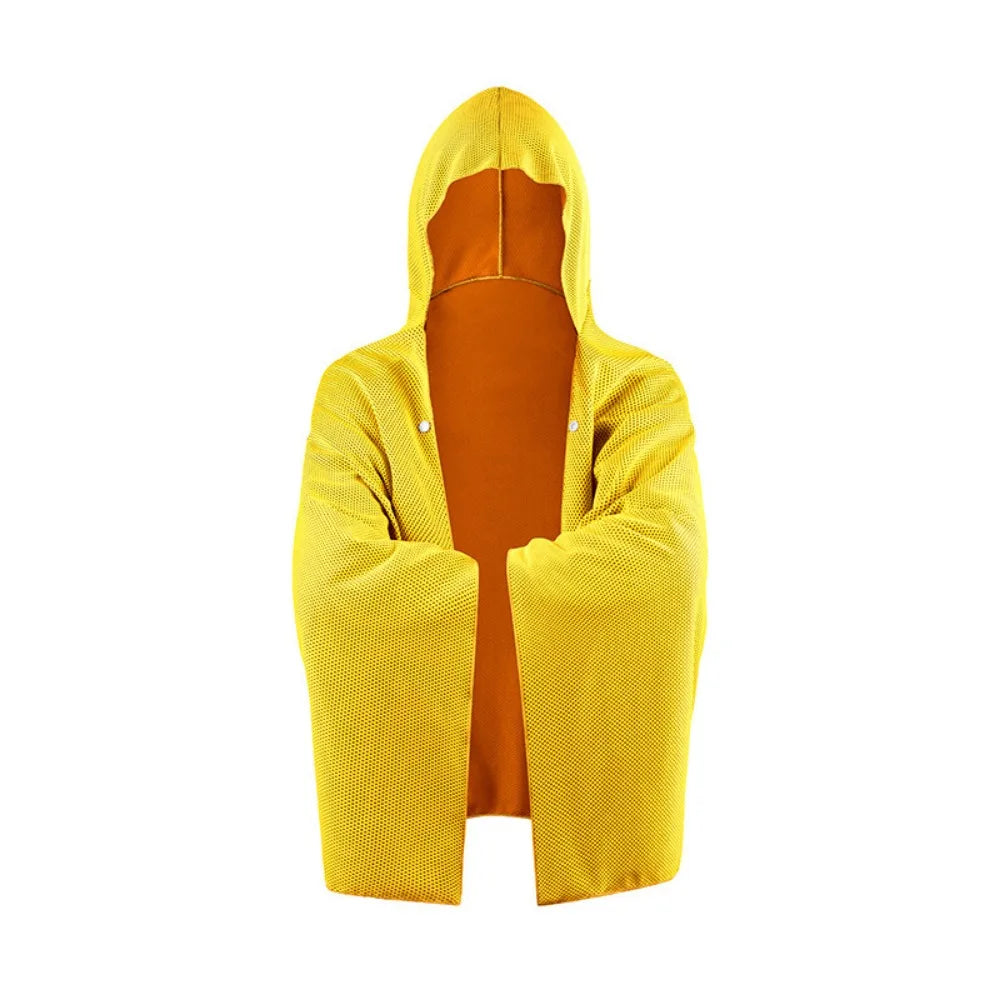 Beach Hooded Poncho Towel | Quick-Dry Microfiber Surf Wrap Beach Poncho Towel Peaceful Pleasures Health and Wellness Yellow