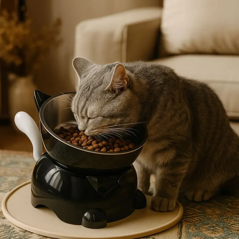 Elevated Cat & Dog Bowl – Anti-Spill Stainless Steel Pet Bowl