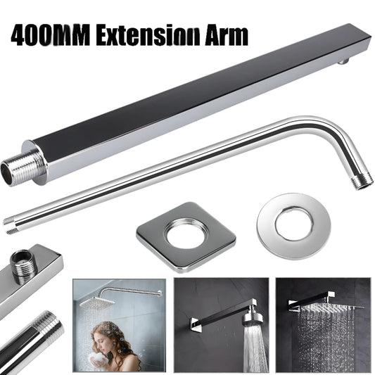 Shower Arm G1/2 Shower Arm Square Stainless Steel 30CM 40CM Wall Mounted Rain Shower Extension Arm Bathroom Accessories Peaceful Pleasures Health and Wellness