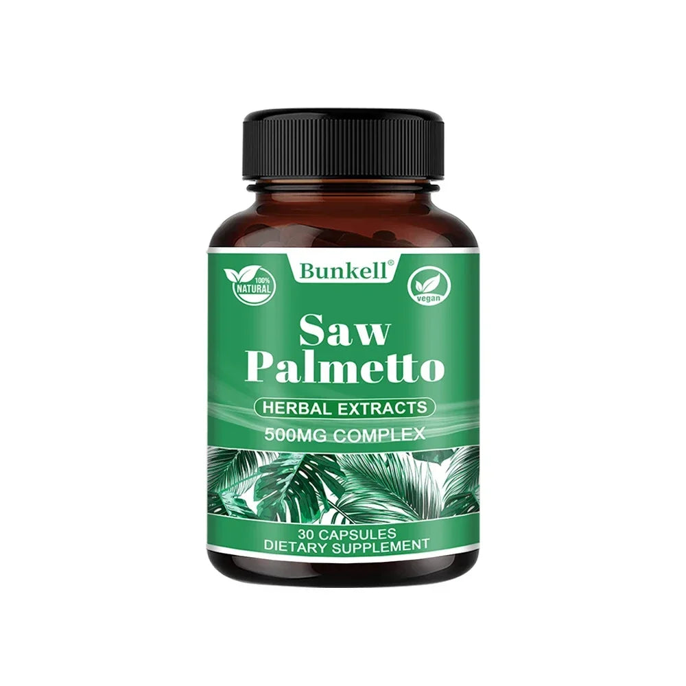 Saw Palmetto Capsules for Men’s Wellness & Hair Health Peaceful Pleasures Health and Wellness 30 count-1 bottle
