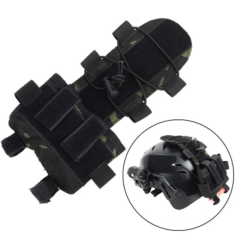 Velcro Weight Bag Accessory Bag Tactical F Camouflage AST Helmet Bag AF Wendy Suitable for Outdoor Tactics Peaceful Pleasures Health and Wellness Black cp-2pcs