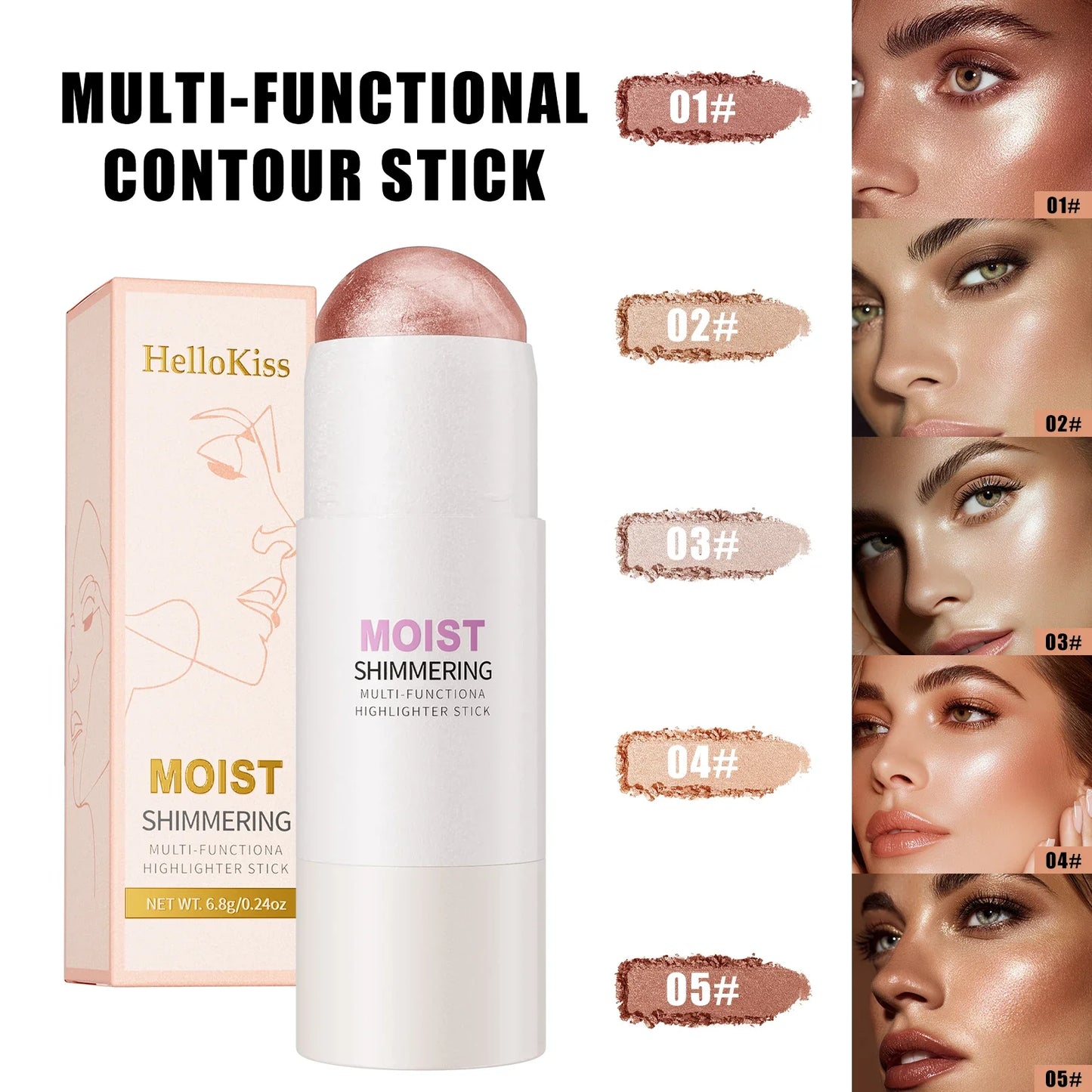 W3W Highlighter Stick – Face Contour & Glow Makeup