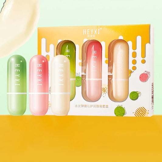 Fruit Lip Balm Set 3pcs | Color-Changing Moisturizing Lip Care Lip Balm Set Peaceful Pleasures Health and Wellness Default Title