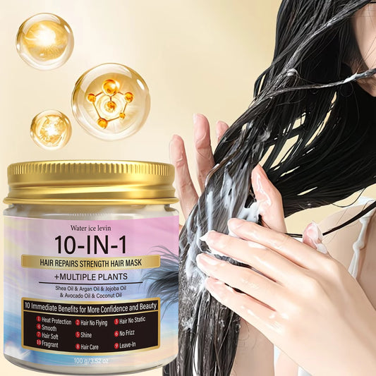 Multi-Oil Hair Mask with Keratin & Biotin | 10-in-1 Repair Hair Treatment Mask Peaceful Pleasures Health and Wellness Nourishing