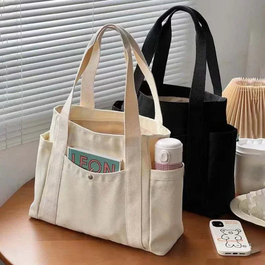 Large Canvas Tote Bag for Women – Work, School & Commute Canvas Tote Bag Peaceful Pleasures Health and Wellness