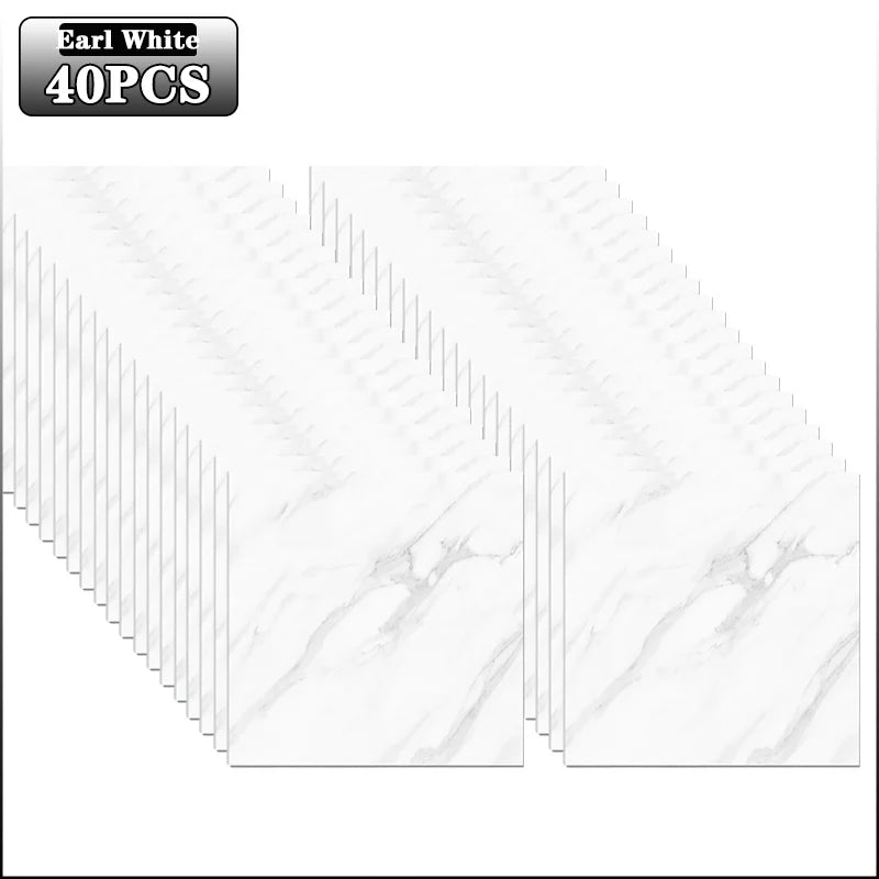 Marble Peel & Stick Floor Tiles – Self-Adhesive PVC 10–40 Pcs