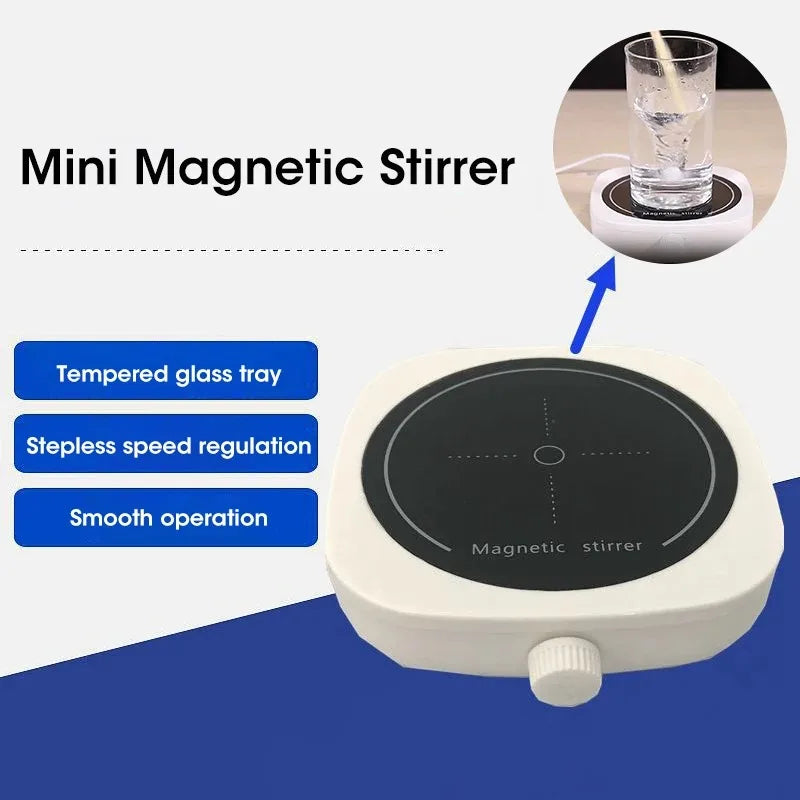 Magnetic Stirrer Mini Portable Lab Stir Mixer Plate with Stir Bar 1L 600-4000RPM for Laboratory Peaceful Pleasures Health and Wellness
