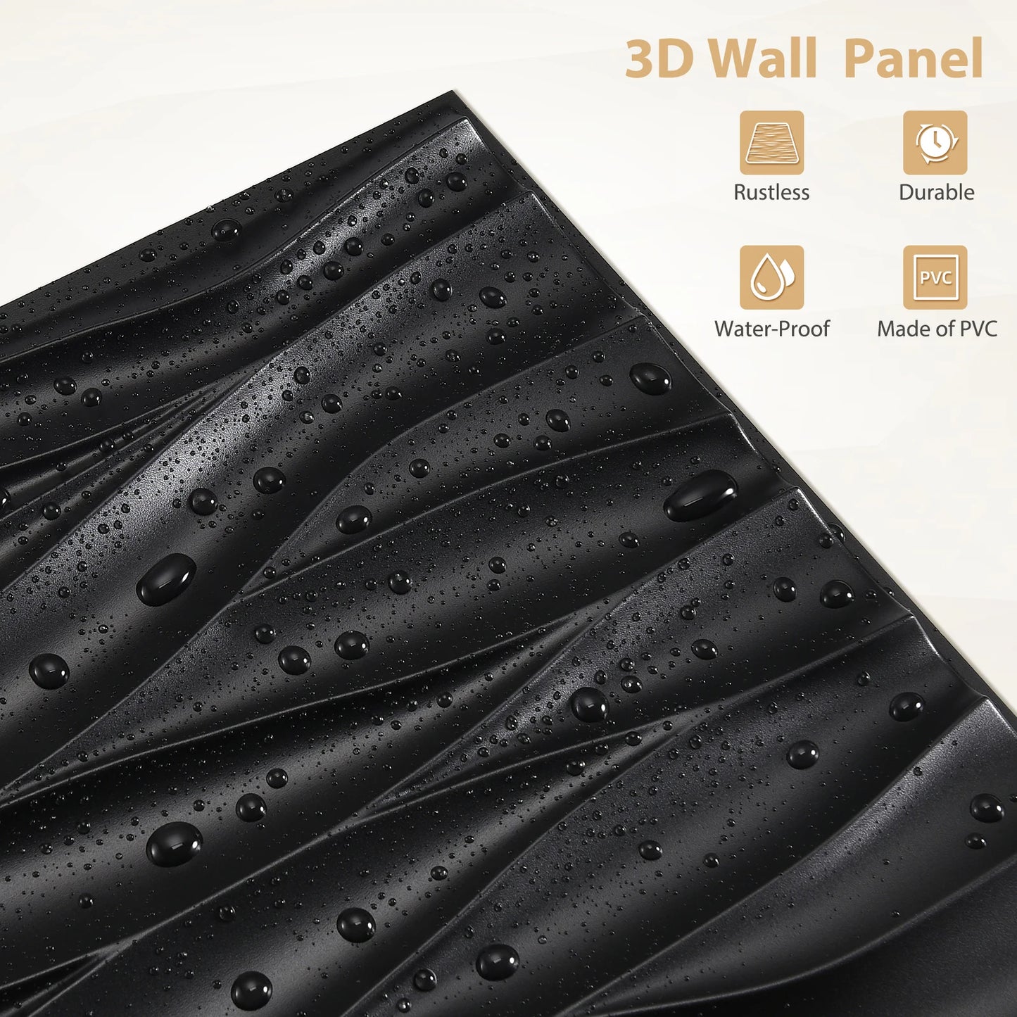 20/30pcs 3D pvc wall panels for indoor wall decoration, for living room hall bedroom hotel office,including tape Peaceful Pleasures Health and Wellness