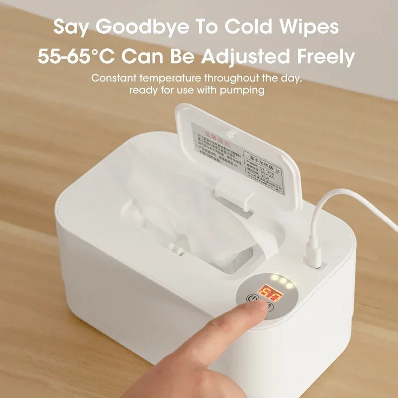 Portable Baby Wipe Warmer 2-in-1 Heated Towel Dispenser with LED Display Heating Box for Home Car Travel Accessories Peaceful Pleasures Health and Wellness