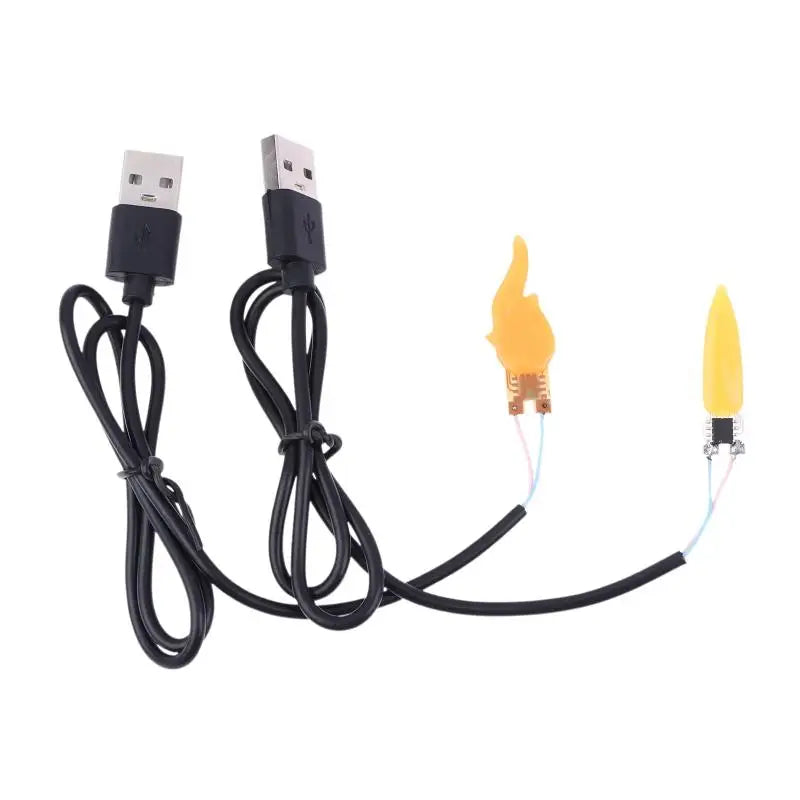 1800K Edison Flame Filament LED Flash Candle Light DC5V USB Interface for Bedroom Night Atmosphere Peaceful Pleasures Health and Wellness