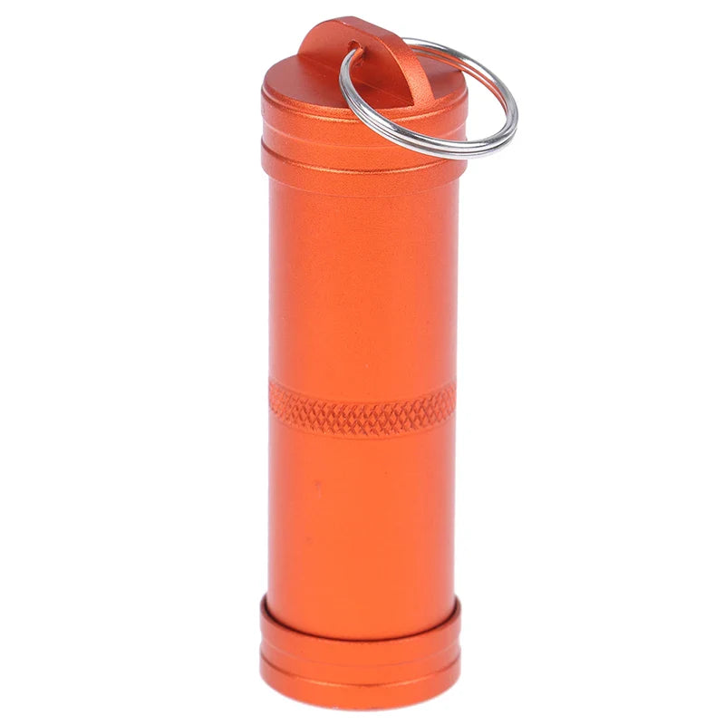 EDC Waterproof Capsule Keychain Case – Aluminum Pill & Gear Pod
