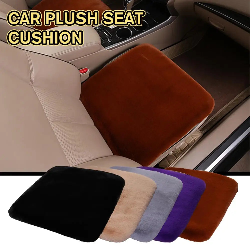 Winter Plush Faux Rabbit Fur Car Seat Cushion | Anti-Slip Pad Car Seat Cushion Peaceful Pleasures Health and Wellness