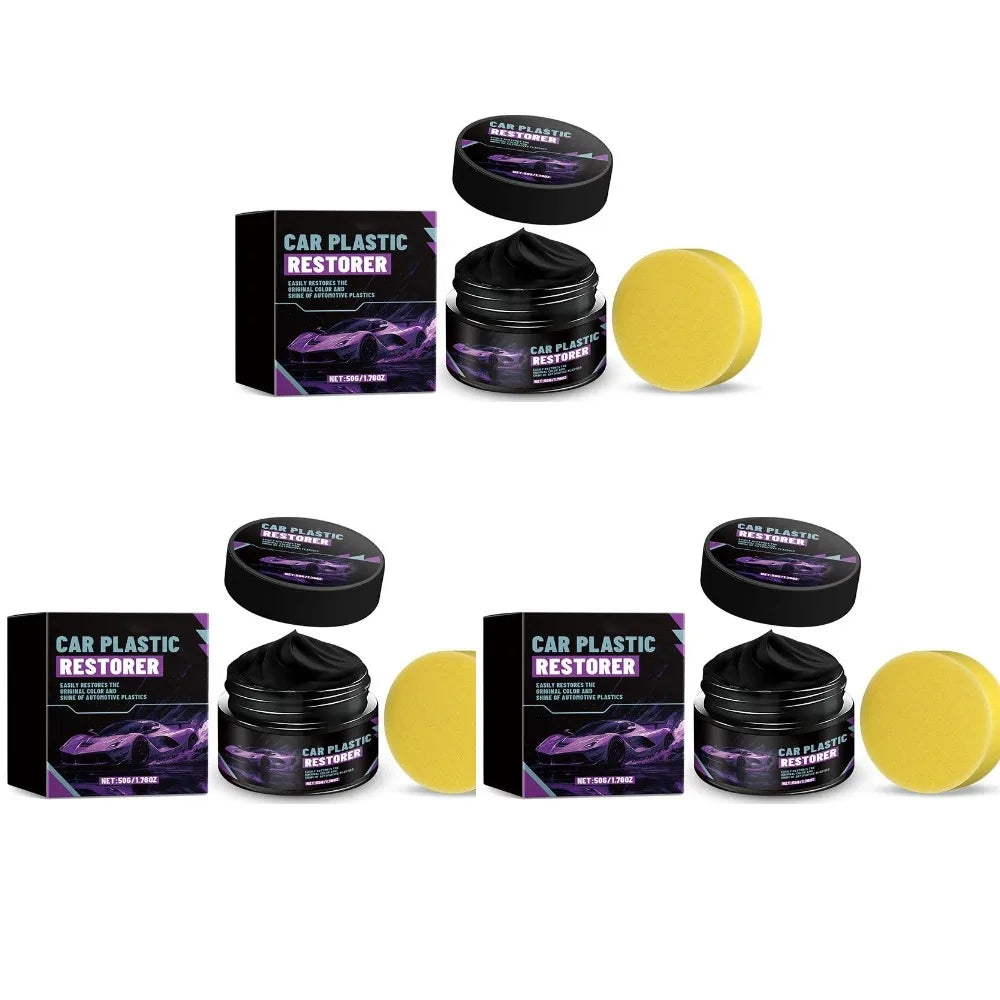 Easily Restores Original Color Shine Of Automotive Plastics Car Plastic Restorer 1/3/5pcs 50g Car Plastic Scratch Removal Agent Peaceful Pleasures Health and Wellness 3pcs