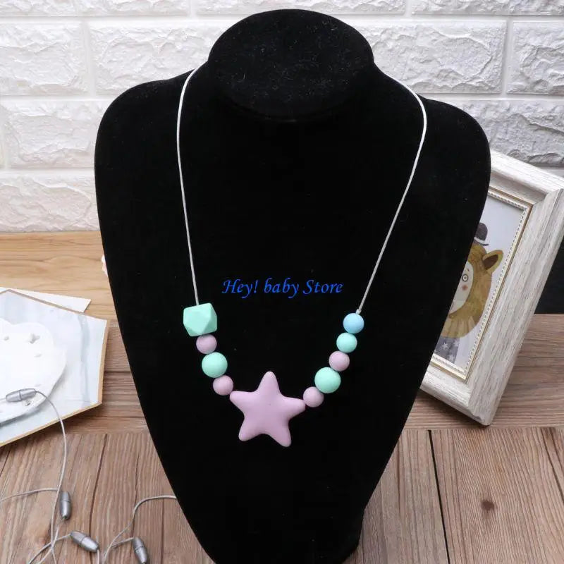 Silicone Teething Necklace | Sensory Chewing Pendant for Babies