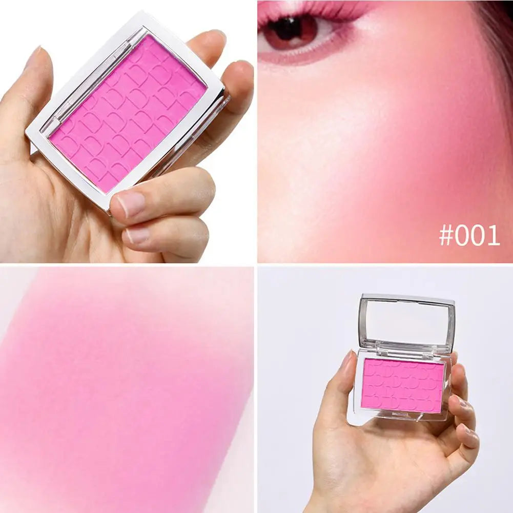Matte Embossed Blush Palette – High-Pigment Pink & Coral Powder