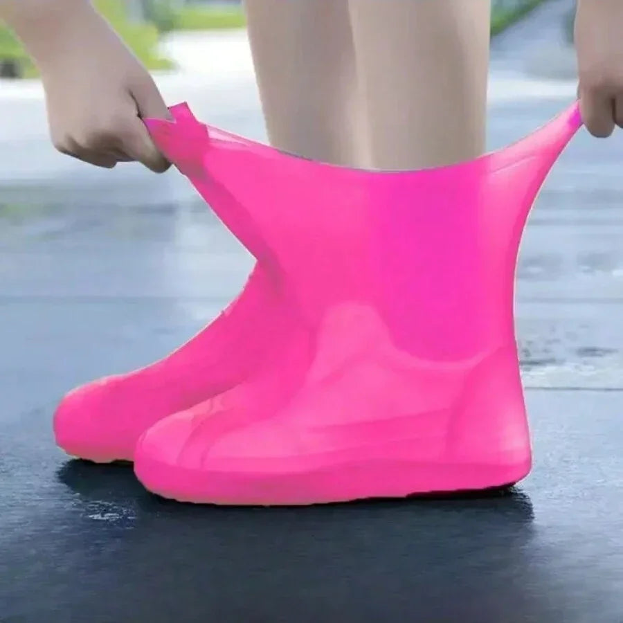 Shoes Waterproof Shoes Covers Outdoor Rain Boots for Children Rainy Day Biker Raincoat Shoe Waterproof Cover Pair Gear Silicone Peaceful Pleasures Health and Wellness 1Pair Pink Applicable 34-45