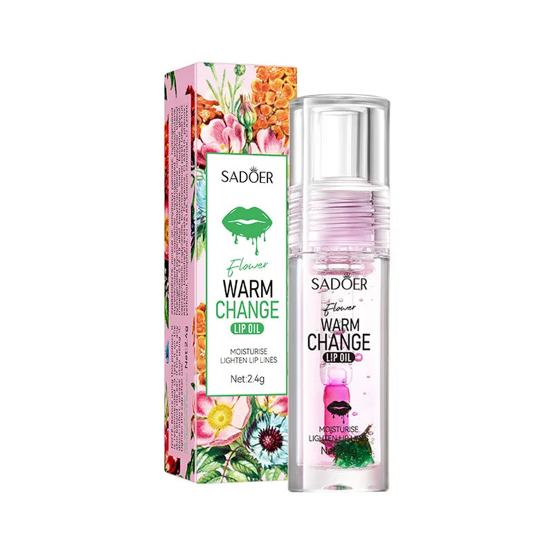 SADOER Color Changing Lip Oil – Hydrating Plumping Lip Balm