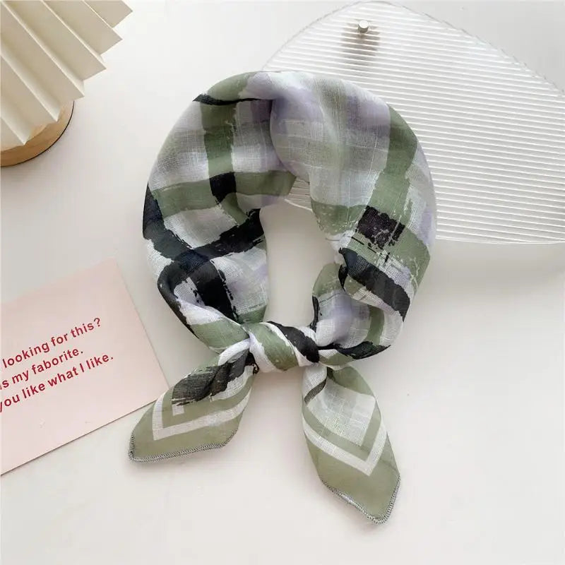 58cm Square Scarf – Handkerchief Print Neck, Hair & Bag Wrap