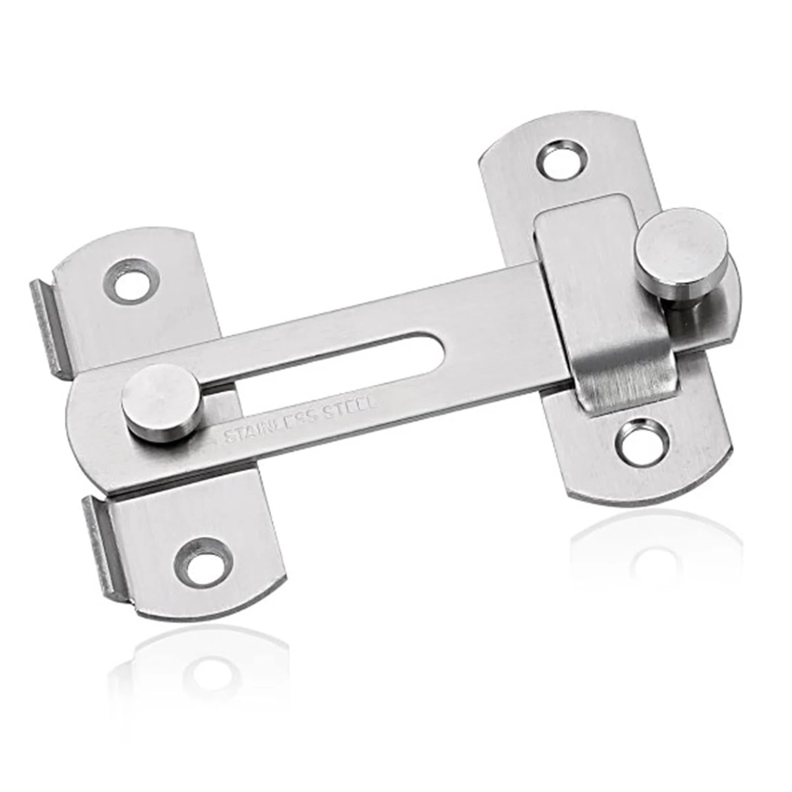 Stainless Steel Child Safety Cabinet Locks Sliding Door Snap Lock Durable Door Latch for Window Cabinet Fitting Room Peaceful Pleasures Health and Wellness 180 Degrees Large