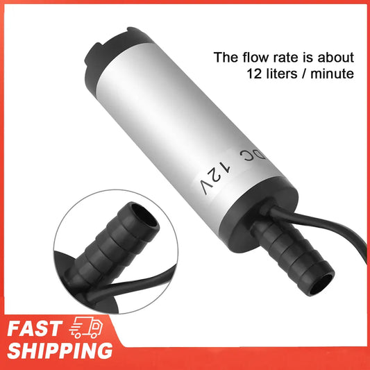 12V Stainless Steel Submersible Pump Water Dieseloil Refueling Tool Peaceful Pleasures Health and Wellness