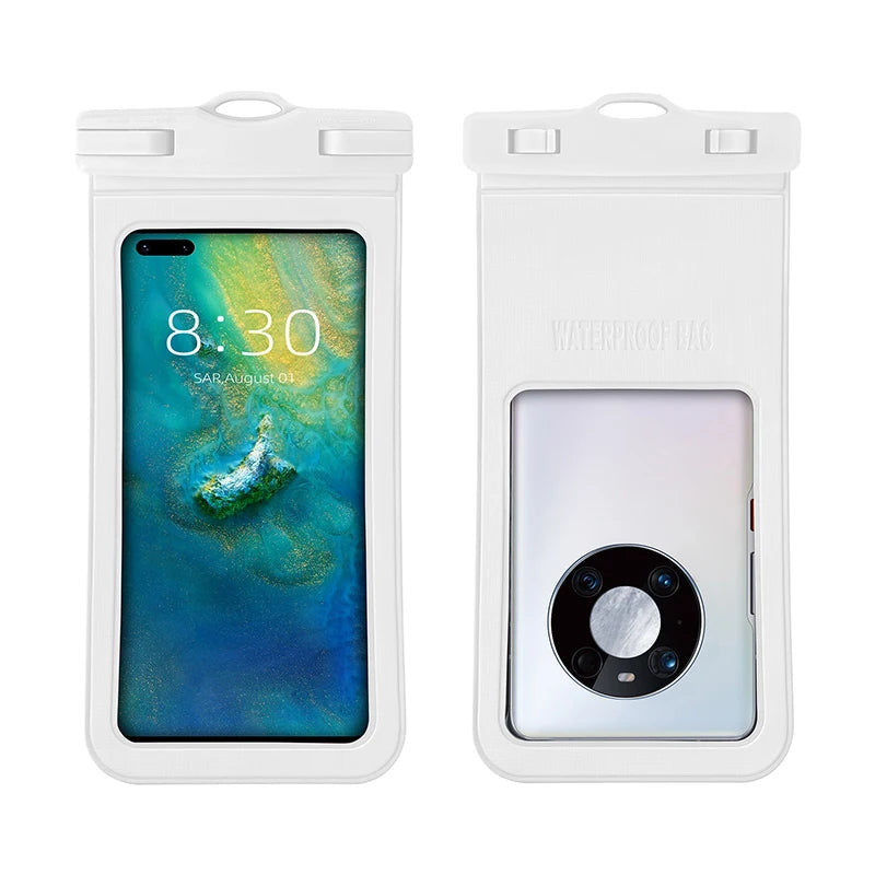 waterproof smartphone case phone armbands and pouches waterproof phone pouch for swimming bag phone diving case under water Peaceful Pleasures Health and Wellness White for 7.2inch