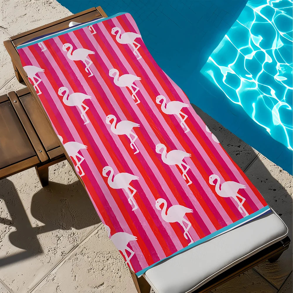 Flamingo Quick-Dry Beach Towel | Soft Pool & Travel Towel Quick-Dry Beach Towel Peaceful Pleasures Health and Wellness z5 STJ150x260CM
