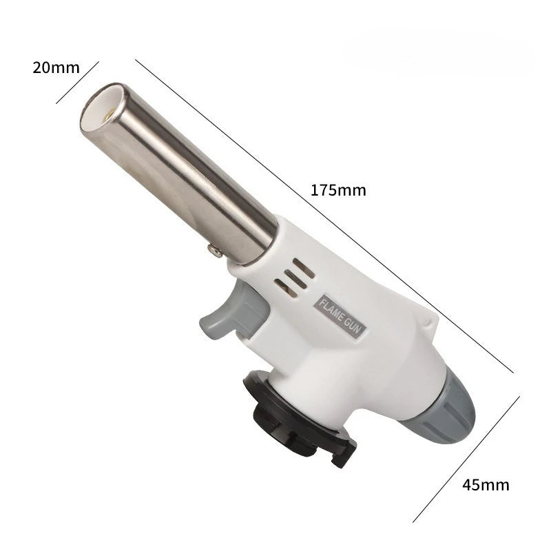Butane Burner Flame Camping Baking Barbecue Gas Torch Fire Maker Lighter Metal Flame Gun Welding Torch Heater for Outdoor Cookin Peaceful Pleasures Health and Wellness