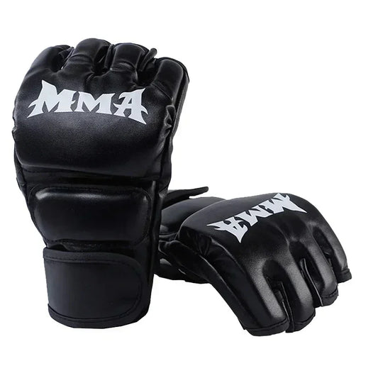 Professional Boxing Training Gloves Half Finger Leather Cushion for Adult Sanda Boxing UFC Training Sandbag Knuckles Peaceful Pleasures Health and Wellness