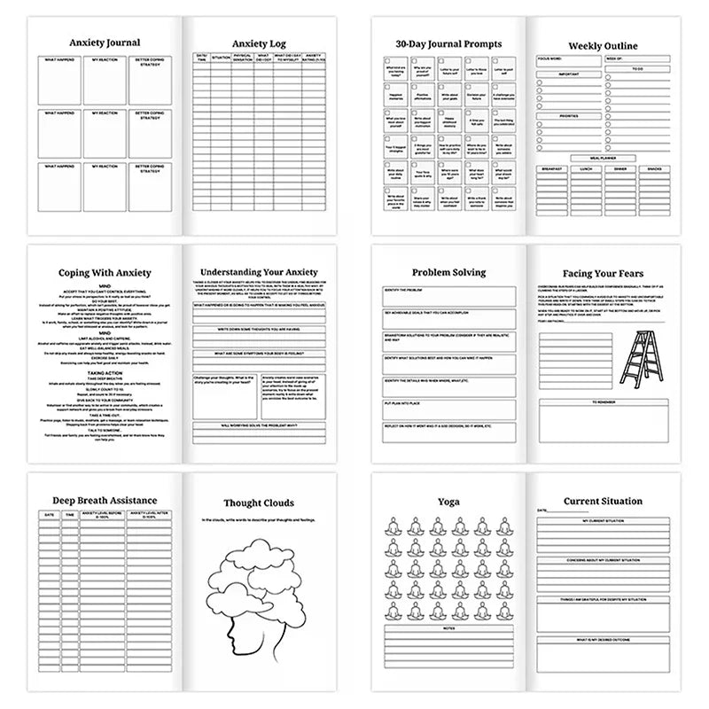 Mood & Wellness Journal Planner Notebook – Daily Tracker