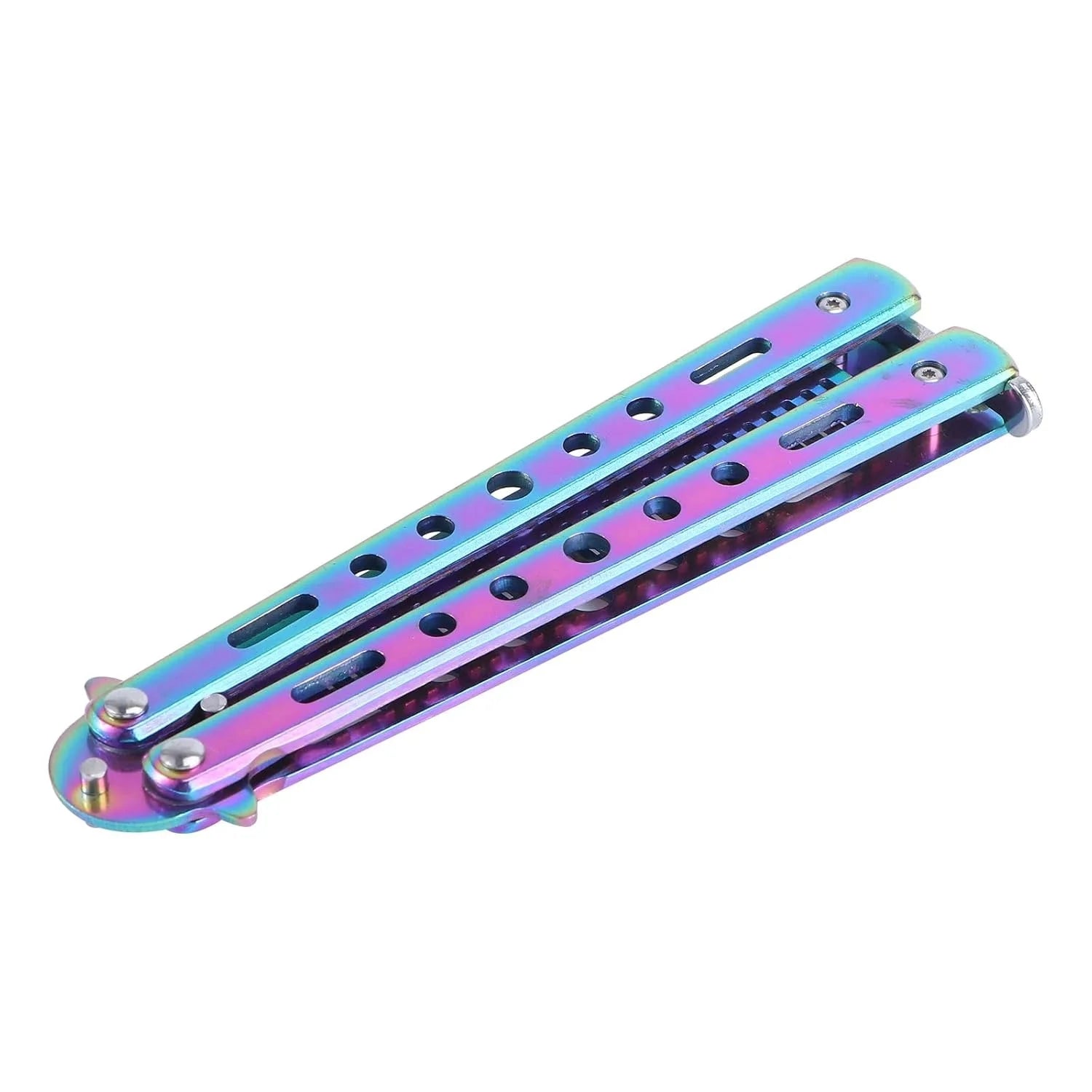 Butterfly Comb Stainless Steel Rainbow Portable Foldable Hair Combs Style Rainbow for Beginner Training Styling Tools Peaceful Pleasures Health and Wellness