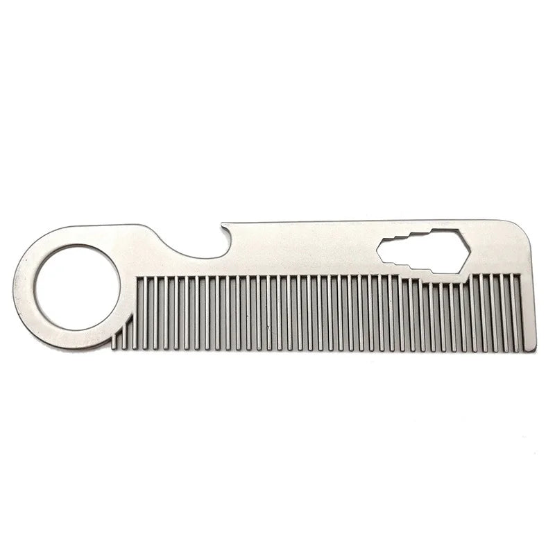 Stainless Steel Comb Portable Hair Comb Mini Comb Beard Comb Men's Beard Comb Styling Comb Peaceful Pleasures Health and Wellness
