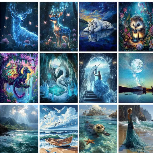 Paint by Numbers Kit Animals Canvas 60×75cm | Acrylic Art Paint by Numbers Kit Peaceful Pleasures Health and Wellness
