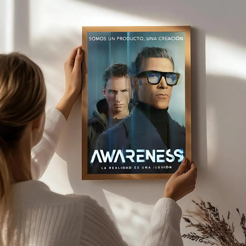 Movie A-Awareness Poster HD Self Adhesive Waterproof Wall Art Ideal for Home Office Dorm Bedroom Great Gift Peaceful Pleasures Health and Wellness White3 50X70cmNoframe