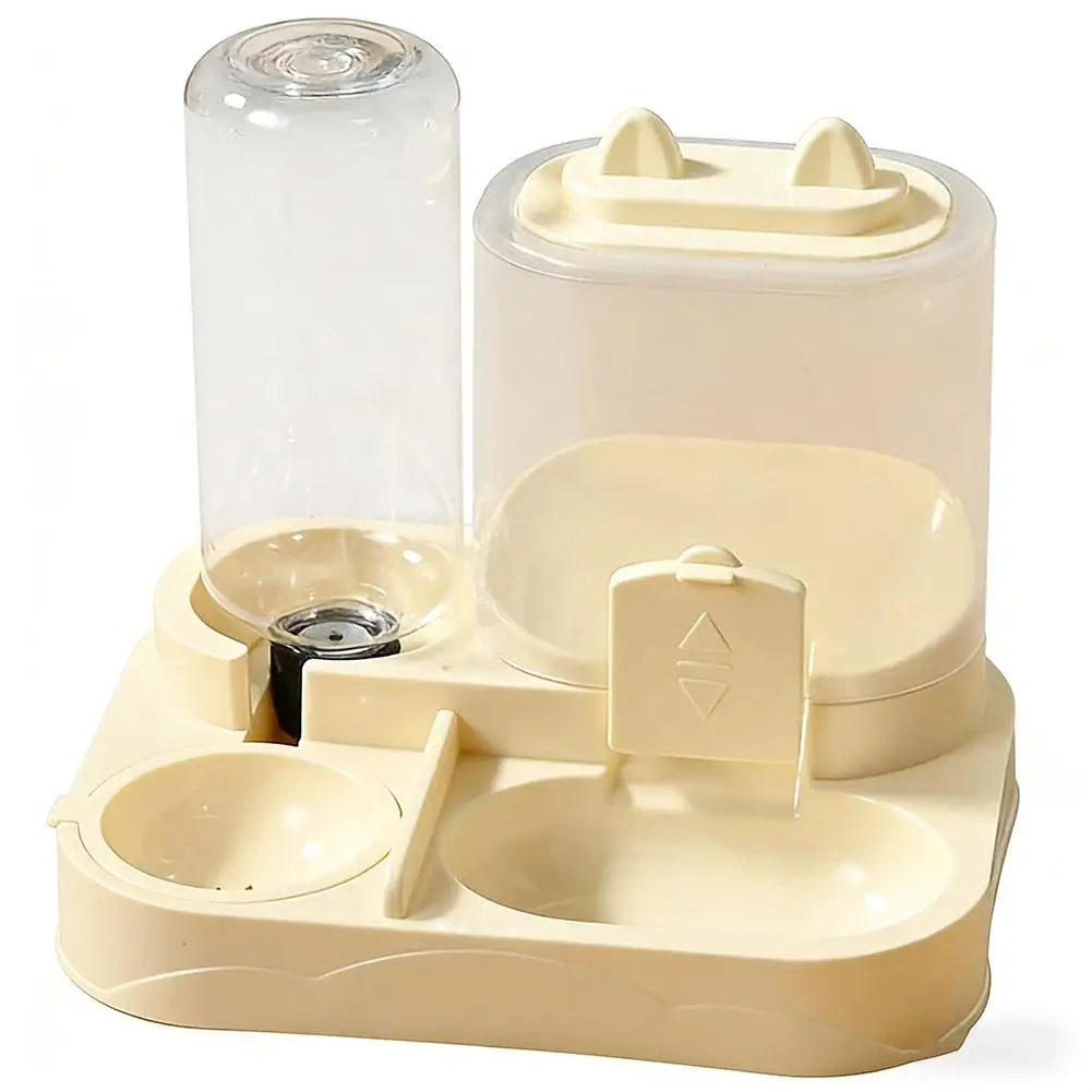All-in-One Cat Feeder & Water Dispenser | Dual Bowl, 4 Colors