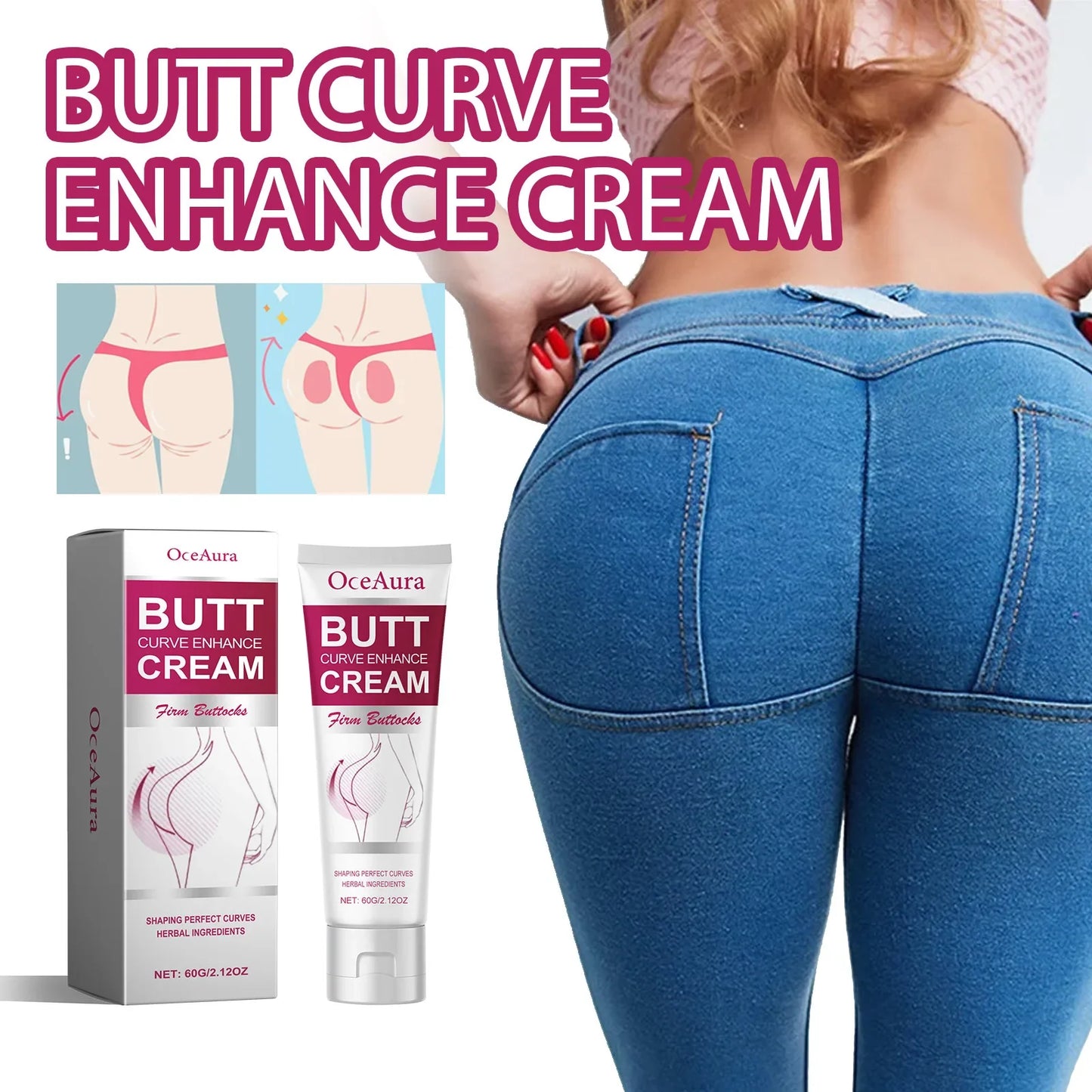 Buttock Lifting & Firming Cream – Collagen Body Shaping 60g