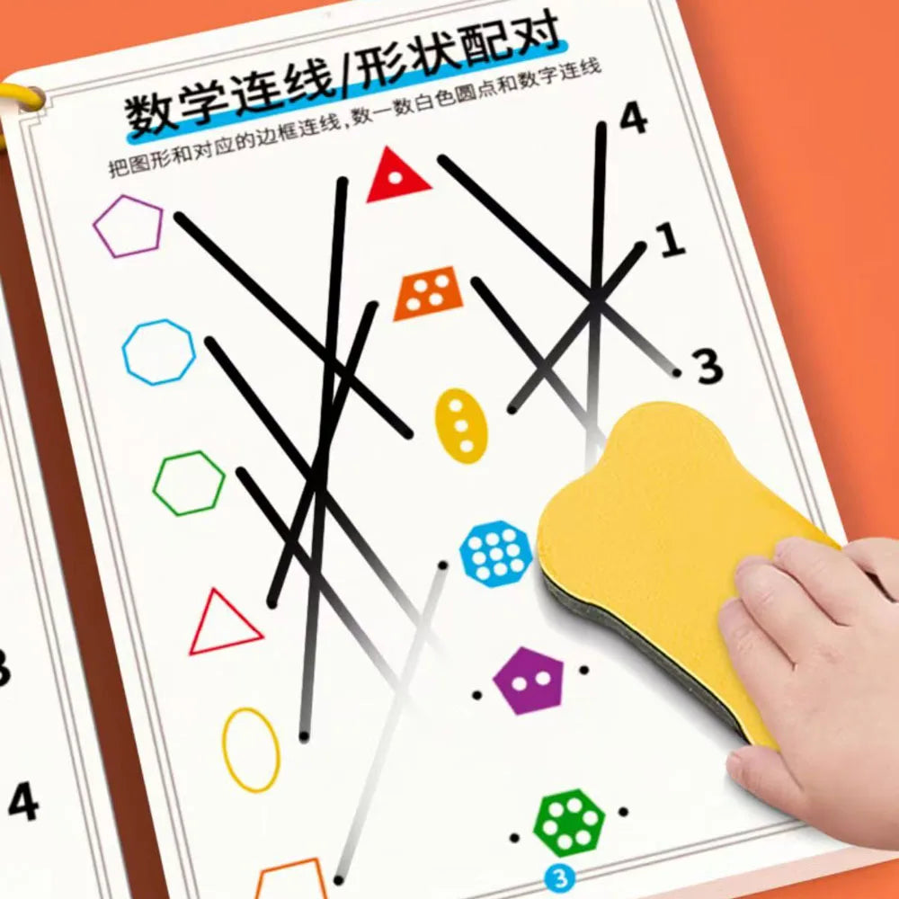 60 Pages Math Counting Flash Cards Workbook Within 10 Addition