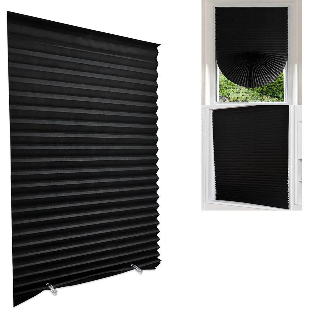 Self-Adhesive Pleated Window Blinds | No-Drill Folding Shades