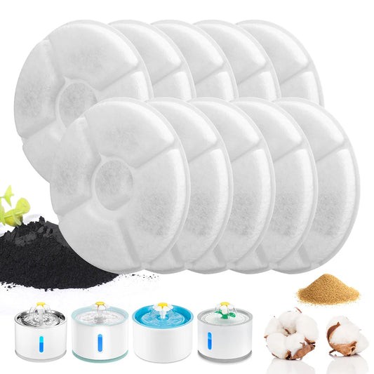 Replacement Filter For Cat Dog Water Drinking Fountain Activated Carbon Replaced Filters 6/12/24PCS Fountain Dispenser Feeders Peaceful Pleasures Health and Wellness