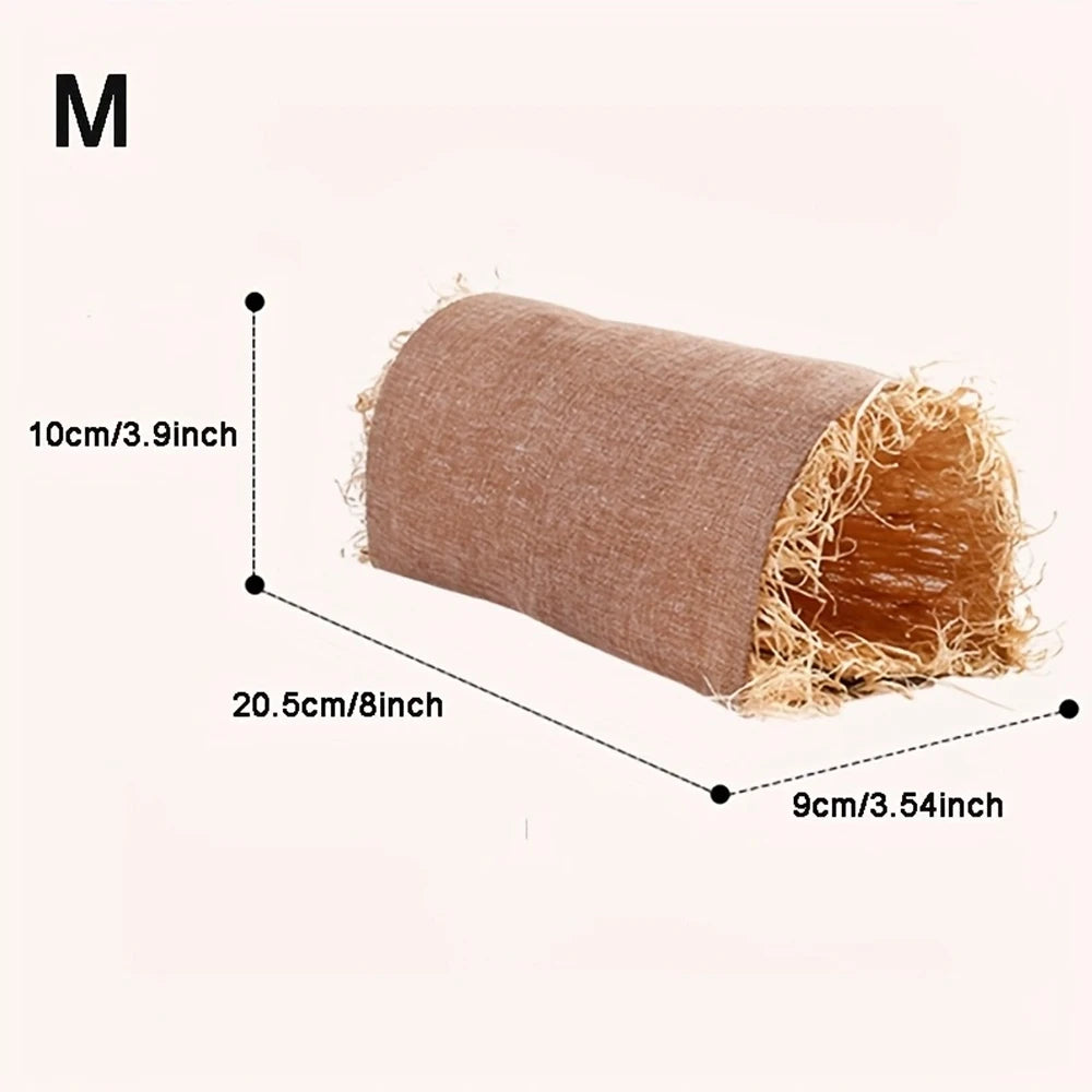 Rabbit & Guinea Pig Hideaway Hut – Linen Tunnel Toy
