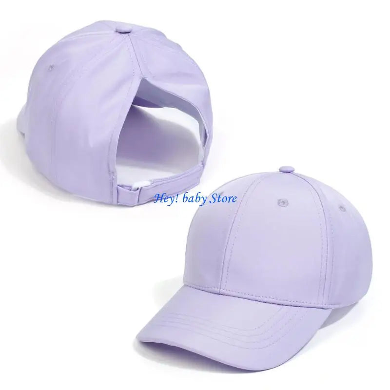 Girls Ponytail Hole Baseball Cap | Breathable Kids Sun Hat