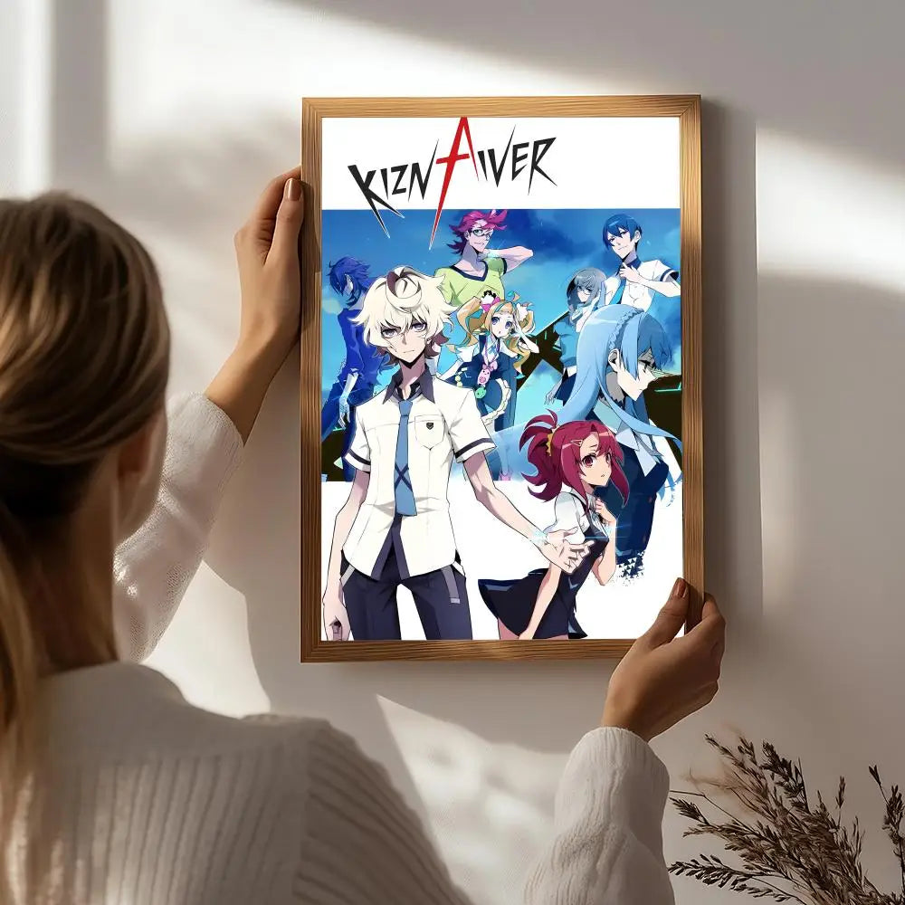 Anime K-Kiznaiver Poster HD Self Adhesive Waterproof Wall Art Ideal for Home Office Dorm Bedroom Great Gift Peaceful Pleasures Health and Wellness White8 40X50cmNoframe