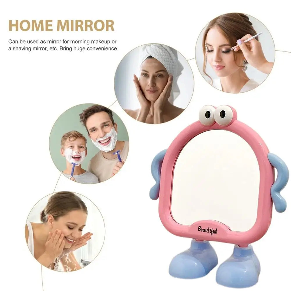 Cute Cartoon Desktop Makeup Mirror – Foldable Compact Vanity