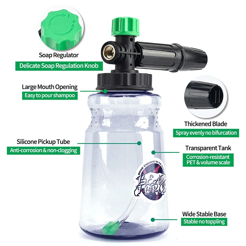 Pressure Washer Foam Cannon & Snow Foam Lance – 1/4" Quick Connector