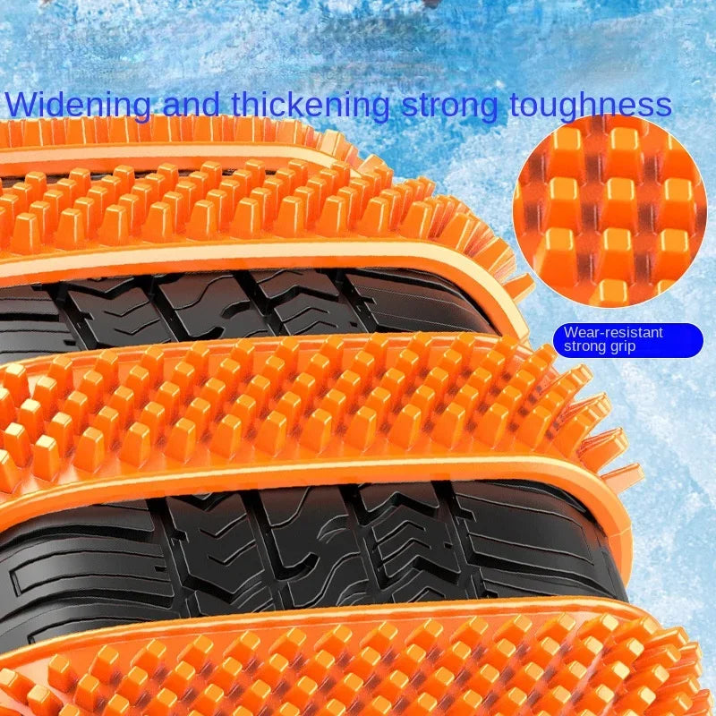 Car Snow Chains Winter Emergency Anti Slip Thickened Rubber Car Tire Anti-skid Chain General Purpose for Sedan SUV Vehicle Peaceful Pleasures Health and Wellness
