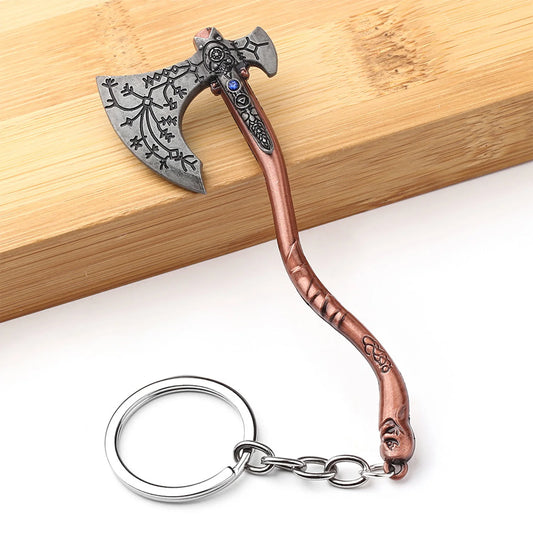 Keychain with Axe Shape Pendant Lightweight Key Purse Handbag with Axe Charms for Holidays Birthdays Present Peaceful Pleasures Health and Wellness