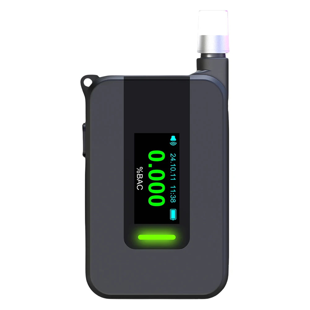 Electrochemical Alcohol Tester Voice Report Non-Contacting Electronic Breathalyzer Portable Alcohol Meter for Professional Use Peaceful Pleasures Health and Wellness as show