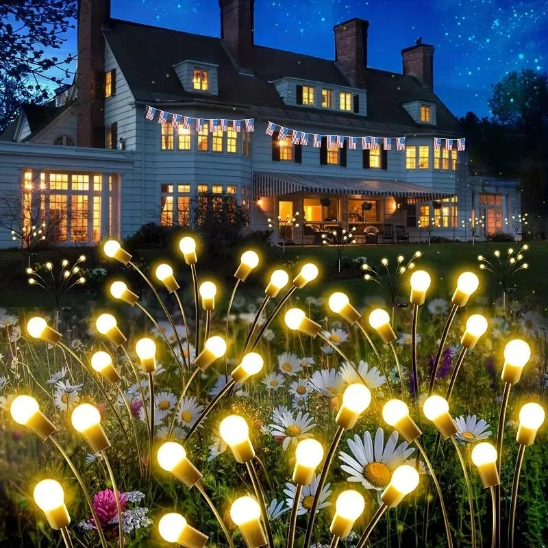 Solar Wind Firefly LED Garden Light | Waterproof Outdoor Stake