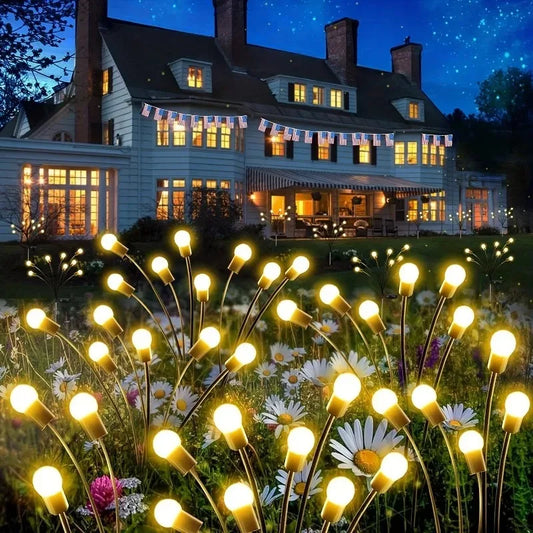Solar Wind Firefly LED Garden Light | Waterproof Outdoor Stake